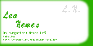 leo nemes business card